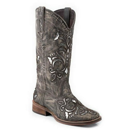 Women s Roper Belle Leather Boots Handcrafted Brown