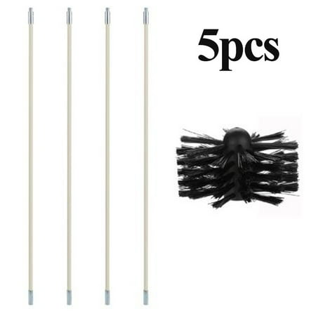 Leke Chimney Cleaner Brush Clean Rotary Sweep System Fireplace Kit Rod Tool Set