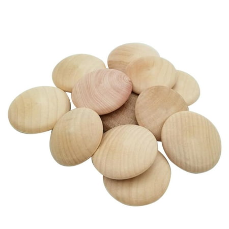 NUOLUX 25 PCS Button Wood Plugs Wooden Screw Hole Plugs for Furniture Stair