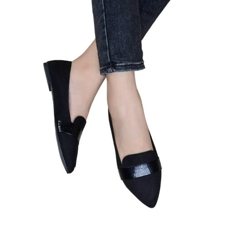 YODETEY Women s Single Shoes Fashion Button Decorations Comfortable Casual Shoes Pointed Toe Shallow Mouth Flat Leisure Shoes Black
YODETEY Women s Single Shoes Fashion Button Decorations Comfortable Casual Shoes Pointed Toe Shallow Mouth Flat Leisure Shoes Black