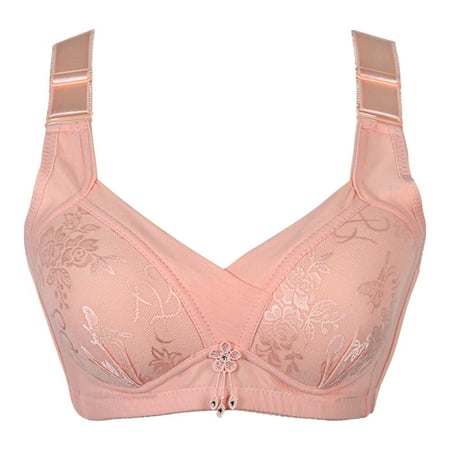Women Printed Bra Wire Free Underwear One-Piece Bra Everyday Underwear
