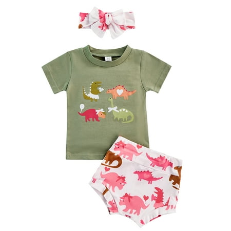 Gwiyeopda Newborn Infant Baby Girls Dinosaur Short Sleeve T-shirt Elastic Shorts Outfit Set
Gwiyeopda Newborn Infant Baby Girls Dinosaur Short Sleeve T-shirt Elastic Shorts Outfit Set