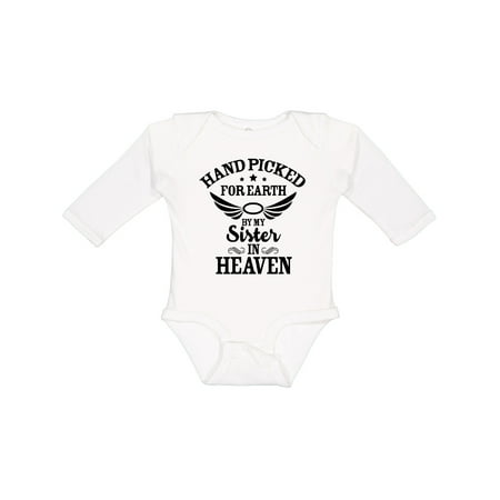 Inktastic Handpicked for Earth by My Sister in Heaven with Angel Wings Gift Baby Boy or Baby Girl Long Sleeve Bodysuit
Inktastic Handpicked for Earth by My Sister in Heaven with Angel Wings Gift Baby Boy or Baby Girl Long Sleeve Bodysuit