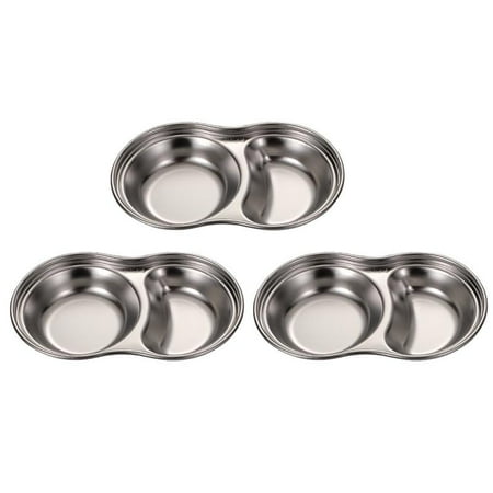 Sauce Dish Stainless Steel|3Pcs Sushi Dipping Bowls|Seasoning Dish Saucer Plates For Appetizers And Samples Multi-Compartment Design
Sauce Dish Stainless Steel|3Pcs Sushi Dipping Bowls|Seasoning Dish Saucer Plates For Appetizers And Samples Multi-Compartment Design