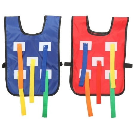 2 Sets of Kids Pull Tails Vests Kids Chasing Game Belts Outdoor Sports Activities Props
