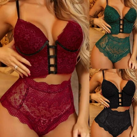 Hopeup 3/4 Cups Wireless Bra Briefs Set Two Pieces Female Lace Bra High Waist Panty for Honeymoon
Hopeup 3/4 Cups Wireless Bra Briefs Set Two Pieces Female Lace Bra High Waist Panty for Honeymoon