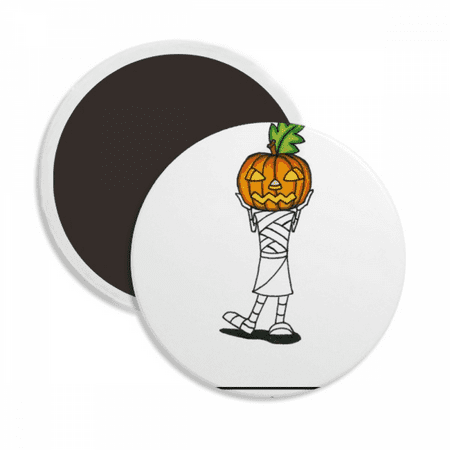 Halloween Monster Pumpkin Horus Round Ceracs Fridge Magnet Keepsake Decoration
