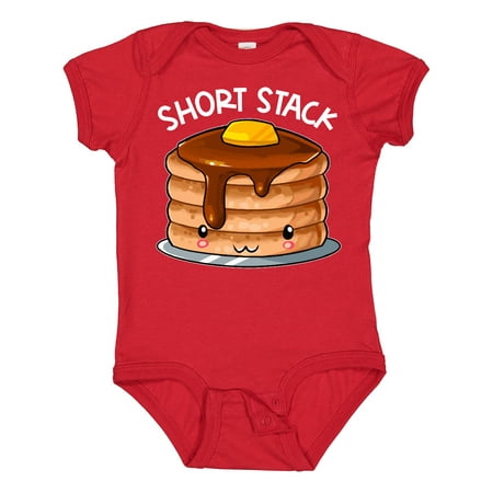 Inktastic Short Stack Cute Pancake Breakfast Gift Baby Boy or Baby Girl Bodysuit