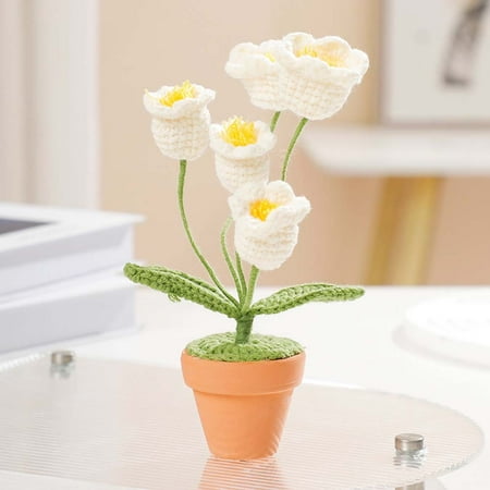 Simulated green plant lily of the valley flower desktop ornaments finished
