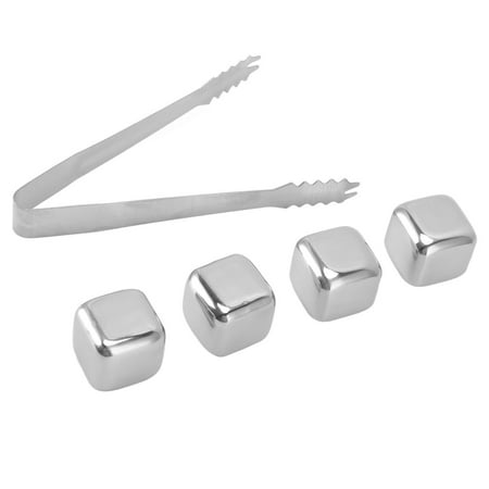 Stainless Steel Ice Cubes Beverage Chilling Stones Cooling Effect 304 Food Grade For Restaurant 4pcs With Ice Tong 
Stainless Steel Ice Cubes Beverage Chilling Stones Cooling Effect 304 Food Grade For Restaurant 4pcs With Ice Tong
