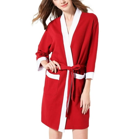 TAIAOJING Bath Robes for Women Kimono Robes Long Knit Bathrobe Lightweight Soft Knit Sleepwear V Neck Casual Ladies Loungewear
TAIAOJING Bath Robes for Women Kimono Robes Long Knit Bathrobe Lightweight Soft Knit Sleepwear V Neck Casual Ladies Loungewear