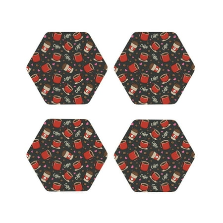 Fuzoiu coffee mug cup Print Leather Coasters Set Drink Coasters Set of 4 for Tabletop Protection Durable PVC Coasters Home Décor and Housewarming Gift-Hexagon
Fuzoiu coffee mug cup Print Leather Coasters Set Drink Coasters Set of 4 for Tabletop Protection Durable PVC Coasters Home Décor and Housewarming Gift-Hexagon