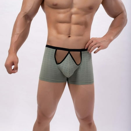 Mens Underwear Casual Fashion Solid Boxer Briefs Breathable Mesh Ice Silk Front Opening
Mens Underwear Casual Fashion Solid Boxer Briefs Breathable Mesh Ice Silk Front Opening
