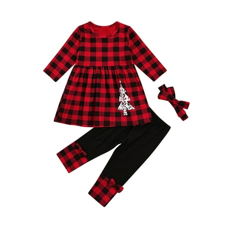 Jkerther Toddler Baby Girl Ruffle Long Sleeve Plaid Shirt+Pants Leggings 2Pcs Christmas Outfit
Jkerther Toddler Baby Girl Ruffle Long Sleeve Plaid Shirt+Pants Leggings 2Pcs Christmas Outfit
