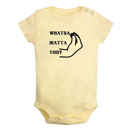 iDzn Italian Whatsa Matta You Funny Rompers For Babies Newborn Baby Unisex Bodysuits Infant Jumpsuits Toddler 0-12 Months Kids One-Piece Oufits (Yellow 12-18 Months)
iDzn Italian Whatsa Matta You Funny Rompers For Babies Newborn Baby Unisex Bodysuits Infant Jumpsuits Toddler 0-12 Months Kids One-Piece Oufits (Yellow 12-18 Months)