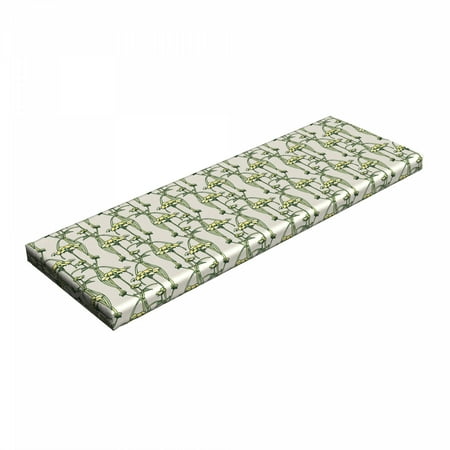 Floral Bench Pad Garden Art with Vertical Stalks Ornamental Botany Theme Vintage Art HR Foam Cushion with Decorative Fabric Cover 45 x 15 x 2 Pale Green Yellow by Ambesonne
Floral Bench Pad Garden Art with Vertical Stalks Ornamental Botany Theme Vintage Art HR Foam Cushion with Decorative Fabric Cover 45 x 15 x 2 Pale Green Yellow by Ambesonne