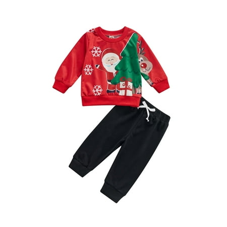 ZIYIXIN Toddler Baby Boy Girl Christmas Outfit Long Sleeve Cartoon Dinosaur/Tree Print T-Shirt Pants 2Pcs Fall Winter Clothes Red Tree 3-4 Years
ZIYIXIN Toddler Baby Boy Girl Christmas Outfit Long Sleeve Cartoon Dinosaur/Tree Print T-Shirt Pants 2Pcs Fall Winter Clothes Red Tree 3-4 Years