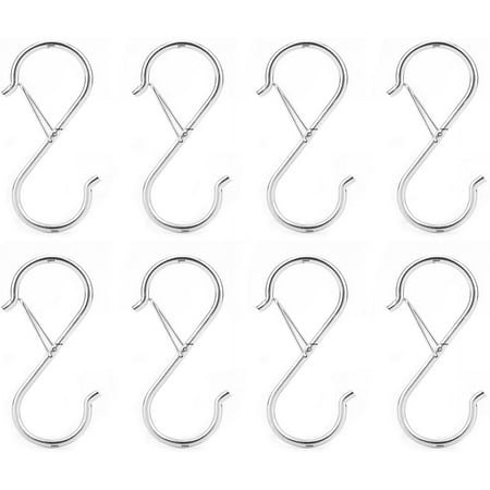 8PCS S Hooks for Hanging S Shaped Hooks for Racks Shelf Units Silver S Hooks for Hanging Kitchen Utensil/Plants/Pots and Pans Heavy Duty and Rustproof Home Organization Accessories
8PCS S Hooks for Hanging S Shaped Hooks for Racks Shelf Units Silver S Hooks for Hanging Kitchen Utensil/Plants/Pots and Pans Heavy Duty and Rustproof Home Organization Accessories
