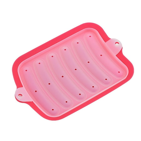 DIY Sausage Making Mold Food Grade Silicone Handmade Hot Dog Mold (Red)