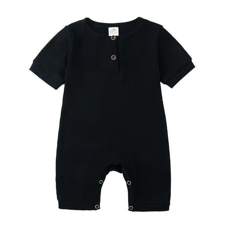 Baby Boy Girl Cotton Material Onesie Summer Short Sleeve Baby Bag Onesie Summer Short Sleeve Baby Bag Fart Clothes Climbing Clothes Tor 3-24m