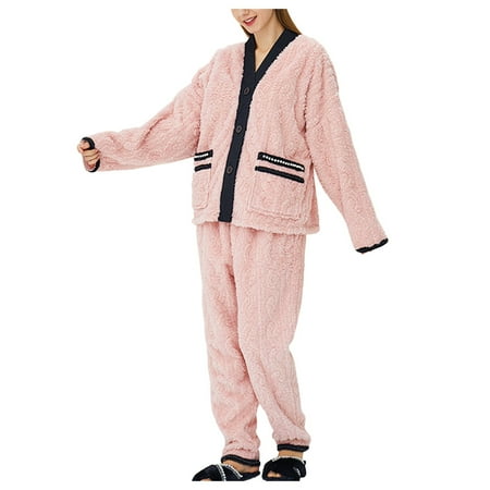 Pgeraug pajamas for women Couples Button Warm Flannel Pajamas Set Long Sleeve Long Pant women s sleepwear Pink XL
Pgeraug pajamas for women Couples Button Warm Flannel Pajamas Set Long Sleeve Long Pant women s sleepwear Pink XL