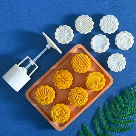 50g Fan-shaped Moon Cake Mold 6 Mold Shape Moon Cake Mold Set