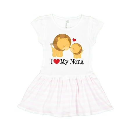 Inktastic I Love My Nona Gift Toddler Girl Dress