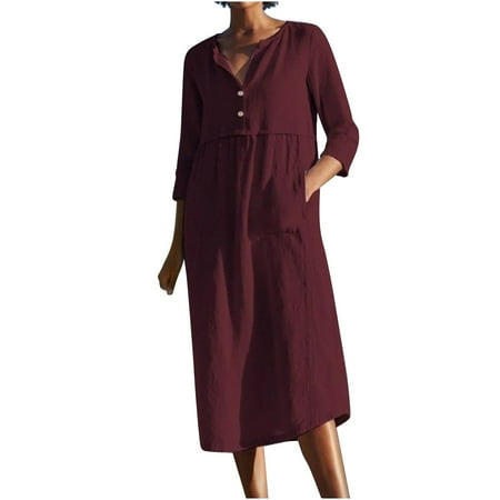 EchfiProm 2023 Y2K Vibe Fashion Women Autumn Solid Causal Round Neck Button Pockets 1/2Sleeve Dress Love Gift
EchfiProm 2023 Y2K Vibe Fashion Women Autumn Solid Causal Round Neck Button Pockets 1/2Sleeve Dress Love Gift
