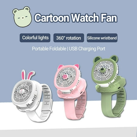 BetterZ Watch Fan Cartoon with Wrist Strap Rechargeable 3 Levels Adjustable Handheld Fan for Travel
BetterZ Watch Fan Cartoon with Wrist Strap Rechargeable 3 Levels Adjustable Handheld Fan for Travel