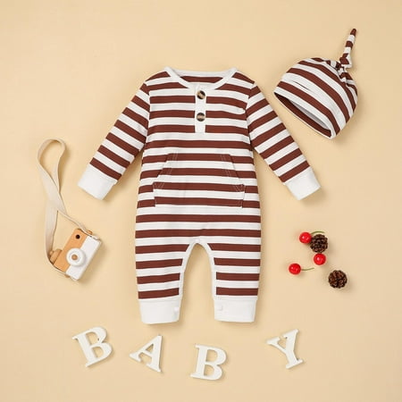 KONBECA Baby Boys Girls Rompers Infants Pure Cotton Coverall Newborn Boys Girls Stripe Cotton Jumpsuit Long Sleeve Bodysuit Hooded Pocket Romper with Hat Outfits (0-12 Months)
KONBECA Baby Boys Girls Rompers Infants Pure Cotton Coverall Newborn Boys Girls Stripe Cotton Jumpsuit Long Sleeve Bodysuit Hooded Pocket Romper with Hat Outfits (0-12 Months)