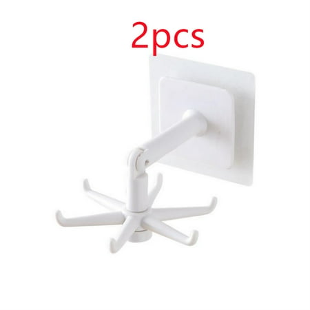 Kitchen Shelf With 6 Hooks 2 Sets Of Rotatable Wall Hooks Saving Space No Punching Wall-Mounted Hanging Cover Spatula Storage Rack Kitchen Hook Sticky Hanger (White)
Kitchen Shelf With 6 Hooks 2 Sets Of Rotatable Wall Hooks Saving Space No Punching Wall-Mounted Hanging Cover Spatula Storage Rack Kitchen Hook Sticky Hanger (White)