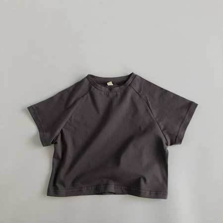Summer children’s solid color bat sleeve T-shirts for boys and girls with round neck and loose bottoming
Summer children’s solid color bat sleeve T-shirts for boys and girls with round neck and loose bottoming
