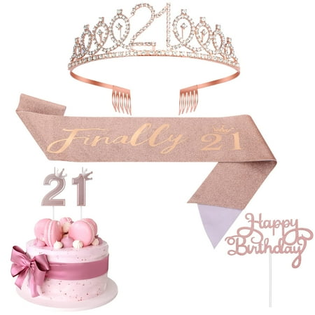 21th Birthday Decorations for Women Girls Rose Gold Crown Birthday Party Decorations Birthday Queen
21th Birthday Decorations for Women Girls Rose Gold Crown Birthday Party Decorations Birthday Queen