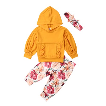 Toddler Girl s 3Pcs Clothes Set Long Puff Sleeve Ruffle Hoodies Tops and Flower Pants and Headband
Toddler Girl s 3Pcs Clothes Set Long Puff Sleeve Ruffle Hoodies Tops and Flower Pants and Headband