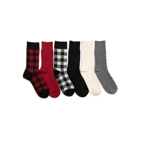 Muk Luks Women s Crew Boot Socks 6-Pack