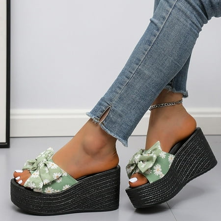 FAKKDUK Womens Sandals Comfortable Wedges Open Toe Bow Knot Sandals Platform Slides Bohemian Beach Sandals Slip On Wedge Sandals Summer Casual Shoes for Women 6&Green
FAKKDUK Womens Sandals Comfortable Wedges Open Toe Bow Knot Sandals Platform Slides Bohemian Beach Sandals Slip On Wedge Sandals Summer Casual Shoes for Women 6&Green