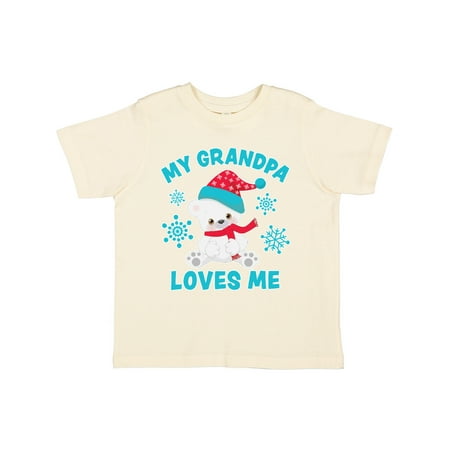 Inktastic Polar Bear My Grandpa Loves Me in Santa Hat with Snowflakes Gift Toddler Boy or Toddler Girl T-Shirt 
Inktastic Polar Bear My Grandpa Loves Me in Santa Hat with Snowflakes Gift Toddler Boy or Toddler Girl T-Shirt