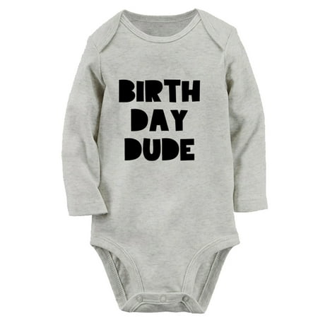 Birthday Dude Funny Rompers Newborn Baby Unisex Bodysuits Infant Jumpsuits Toddler 0-12 Months Kids Long Sleeves Oufits (Gray 6-12 Months) 
Birthday Dude Funny Rompers Newborn Baby Unisex Bodysuits Infant Jumpsuits Toddler 0-12 Months Kids Long Sleeves Oufits (Gray 6-12 Months)