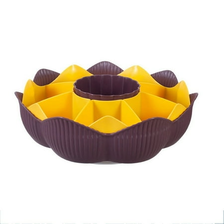 Kitchen Rotating Hot Pot Vegetable Sink Drain Basket Household Multi-Compartment Fruit Plate Vegetable Basket-B