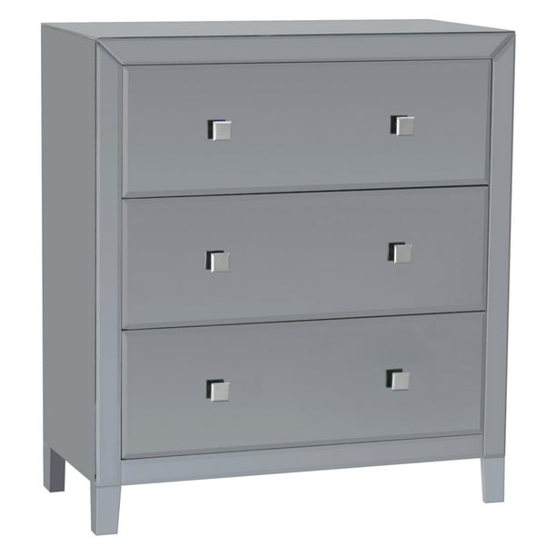 Gallerie Decor Reflections Mirrored 3 Drawer Chest