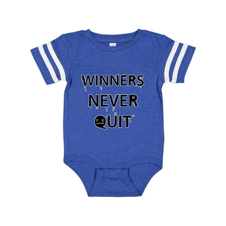 Inktastic Winners never quit t-shirt Gift Baby Boy or Baby Girl Bodysuit