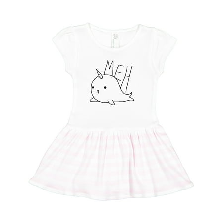 Inktastic Meh Narwhal Gift Toddler Girl Dress