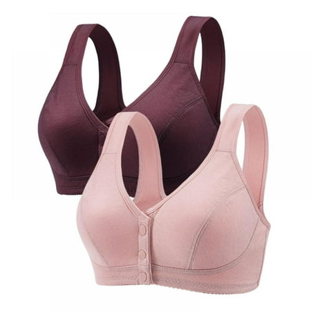 Spdoo Lace Floral Push-up Wireless Bra Front Snap Full Figure Bralette for Women 2 Pack Purple/Bean Paste 36
Spdoo Lace Floral Push-up Wireless Bra Front Snap Full Figure Bralette for Women 2 Pack Purple/Bean Paste 36