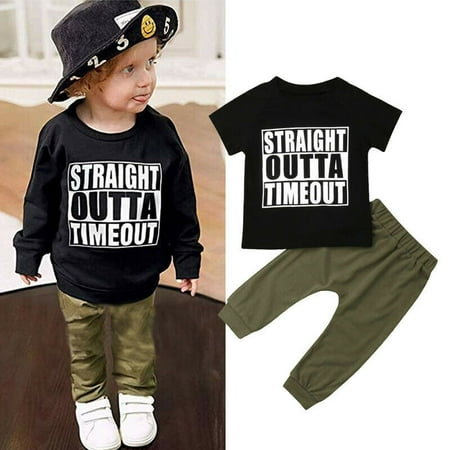 Qtinghua Toddler Baby Boy Summer Outfits Short Sleeve Straight Outta T-Shirt Top + Pants Clothes
Qtinghua Toddler Baby Boy Summer Outfits Short Sleeve Straight Outta T-Shirt Top + Pants Clothes