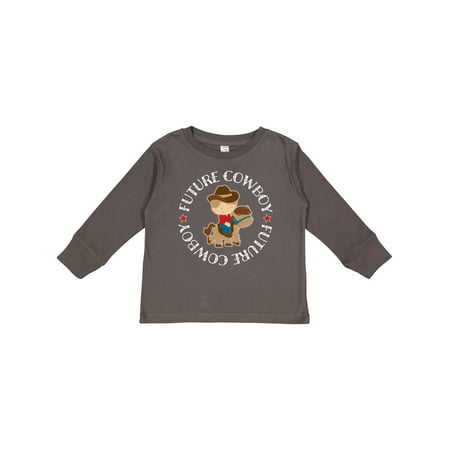 Inktastic Future Cowboy Boys Western Outfit Gift Toddler Boy Girl Long Sleeve T-Shirt