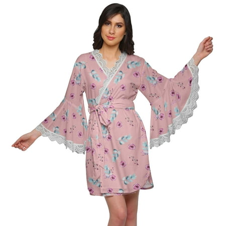 Moomaya Printed Short Bride Getting Ready Dress Bell Sleeves Bathrobe Women Wrap
Moomaya Printed Short Bride Getting Ready Dress Bell Sleeves Bathrobe Women Wrap