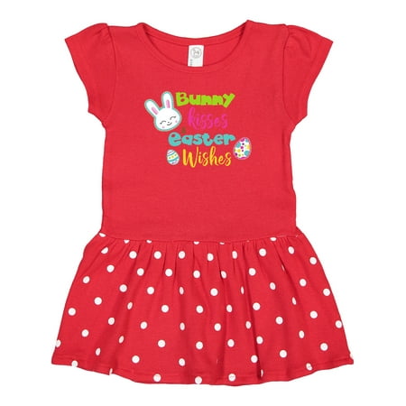 Inktastic Easter Bunny Kisses Easter Wishes Easter Eggs Gift Baby Girl Dress
