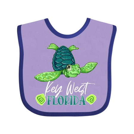 Inktastic Key West Florida Happy Sea Turtle Gift Baby Boy or Baby Girl Bib