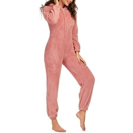 Youweixiong Womens Plush One Piece Pajamas Romper Warm Cartoon Animal Ears Hat Zipper Hooded Sleepwear Jumpsuit
Youweixiong Womens Plush One Piece Pajamas Romper Warm Cartoon Animal Ears Hat Zipper Hooded Sleepwear Jumpsuit