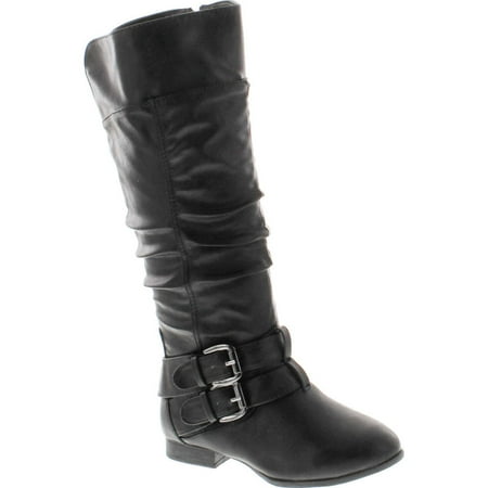 Top Moda Womens Coco-20 Knee High Round Toe Buckle Slouched Riding Flat Boots Black 7
Top Moda Womens Coco-20 Knee High Round Toe Buckle Slouched Riding Flat Boots Black 7